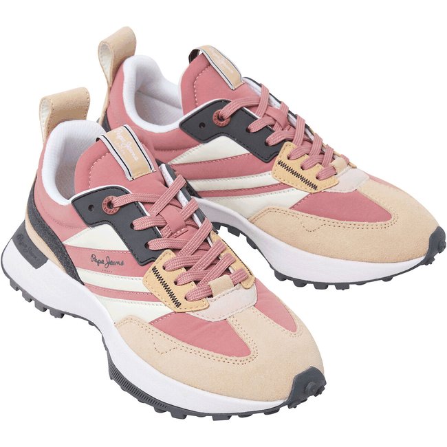 Baskets basses Lucky Mains orange <span itemprop=