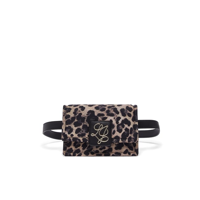 Sac porté épaule format petit animalier noir animalier <span itemprop=