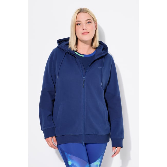 Sweat à capuche marine <span itemprop=