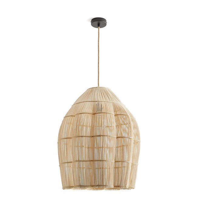 Lámpara de techo de ratán Ø50 cm, Dankia natural <span itemprop=
