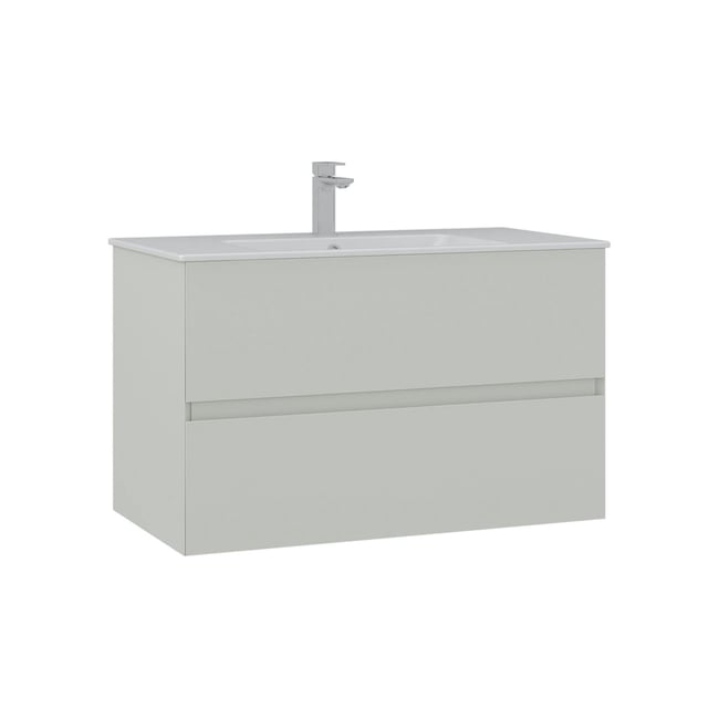Meuble vasque suspendu 2 tiroirs 91 cm OCEA - PIER IMPORT