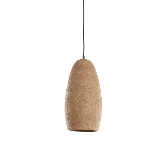 Lampe Suspendue Papier mâché DIVALA Couleur terra <span itemprop=
