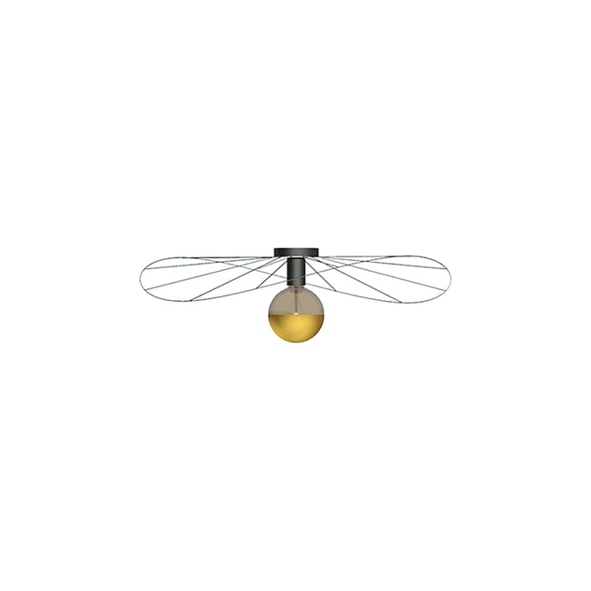 Plafonnier Acier Noir E27 1 Eskola Couleur noir <span itemprop=