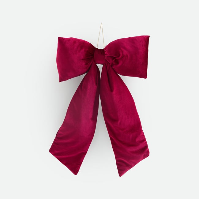 Noeud de Noël en velours, CASPAR Couleur bordeaux <span itemprop=