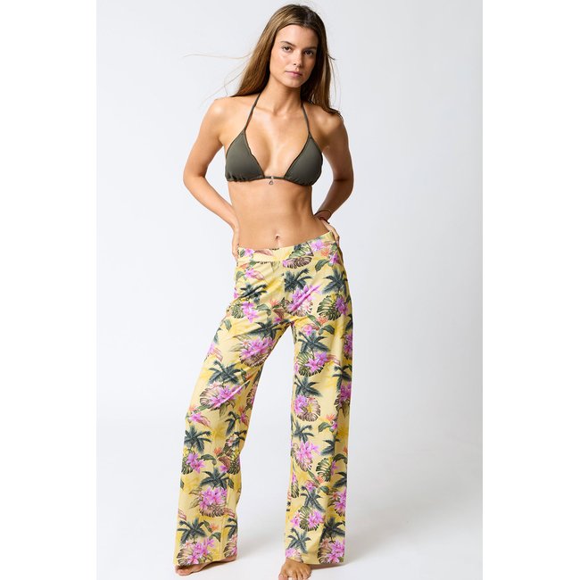 Pantalon Kiska - LIMETROPIVOIL jaune <span itemprop=