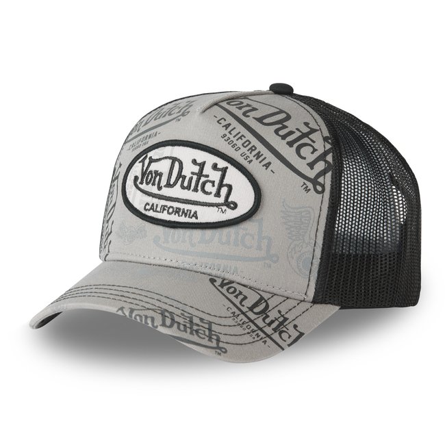 Casquette Trucker Cafe gris/noir/beige <span itemprop=
