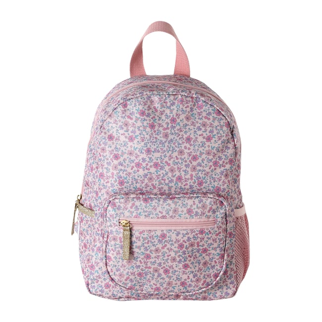 Sac à dos polyester rose dragée <span itemprop=