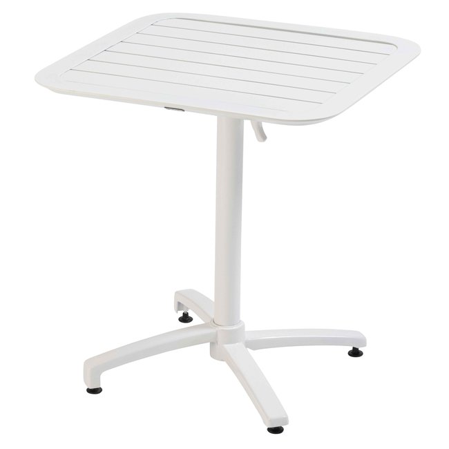 Table 70x70 cm en aluminium avec plateau rabattable, ALMADA - OVIALA