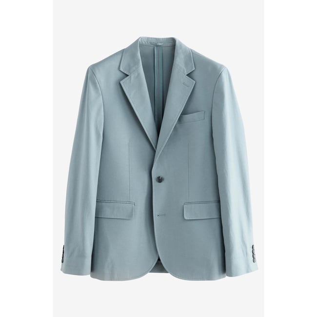 Veste de costume slim bleu <span itemprop=