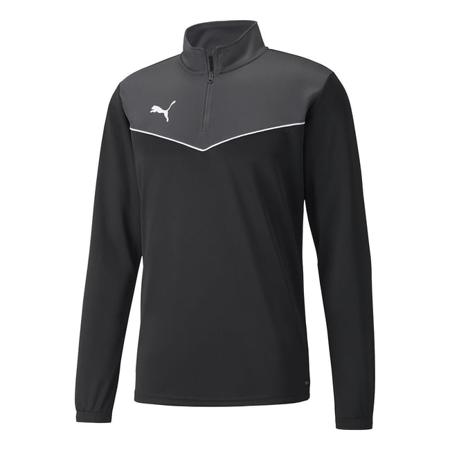 Sweat col montant gris chiné foncé <span itemprop=