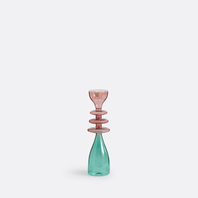 Boamia 28.5cm High Glass Candlestick, multi-coloured, LA REDOUTE INTERIEURS