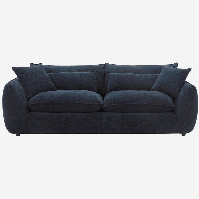 Canapé fixe tissu ORYEL Couleur bleu nuit <span itemprop=