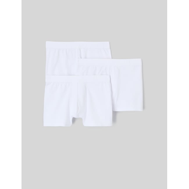 Lot de 3 boxers unis blanc <span itemprop=