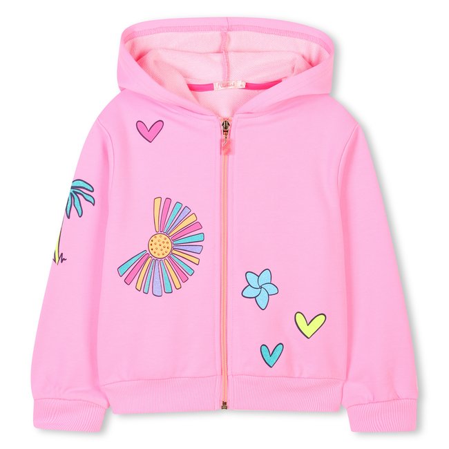 Cardigan molletonné à capuche malabar <span itemprop=