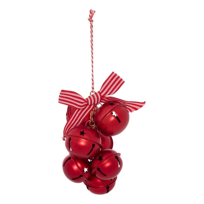 SDN MET GRAP GRELOT NOEUD 10CM Couleur rouge <span itemprop=