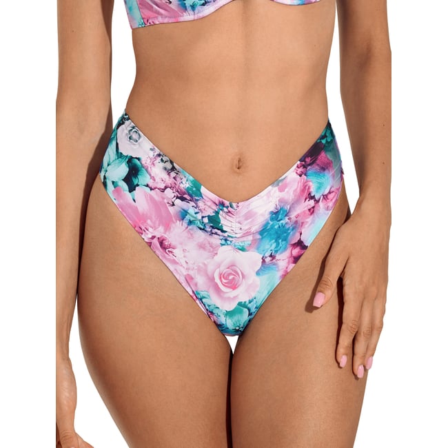 Bas maillot brésilien de bain échancré taille basse Japan bleu <span itemprop=