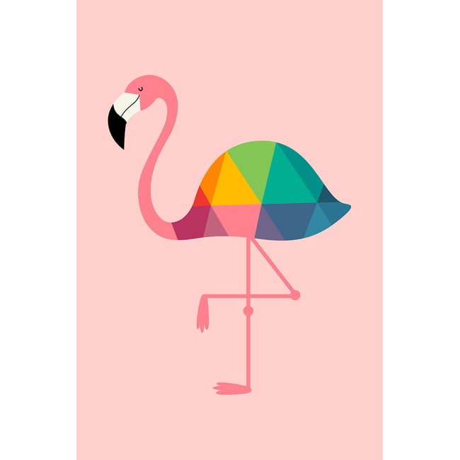 Tableau flamingo so girly Couleur toile imprimée <span itemprop=
