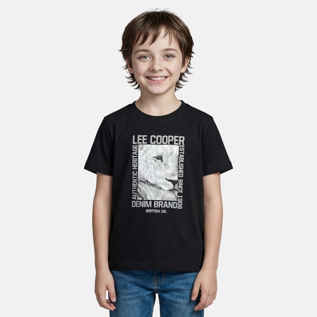 T-shirt manches courtes imprimé, col rond POSTER - LEE COOPER