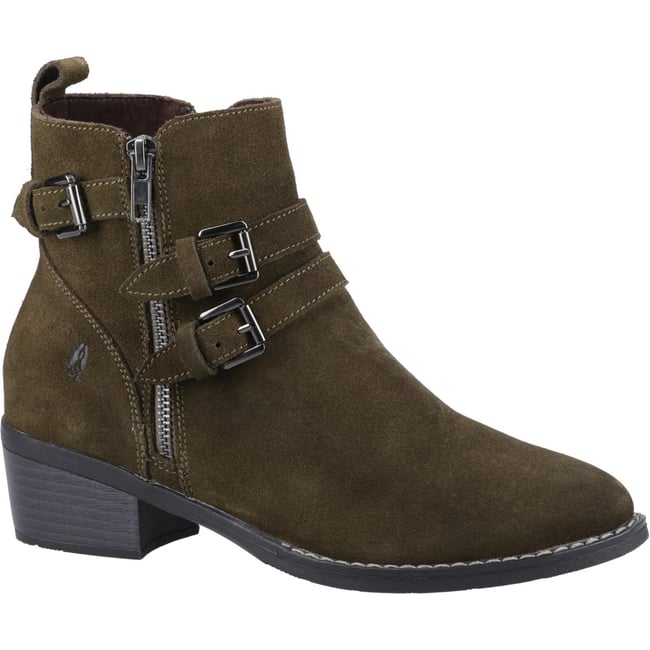 Bottines JENNA marron kaki <span itemprop=