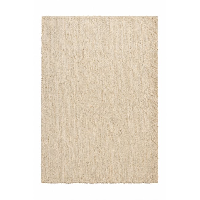 Tapis en tissus naturels beige 100x150 cm Couleur beige <span itemprop=