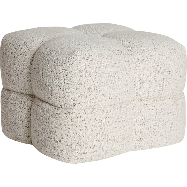 Pouf repose-pieds contemporain Couleur beige <span itemprop=