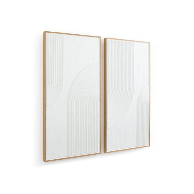 Set of 2 Flavior Textured Frames, white, AM.PM