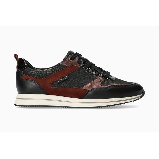 Baskets en cuir LYDIE noir <span itemprop=
