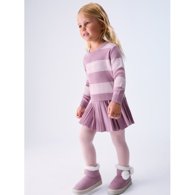 Ensemble en maille rose <span itemprop=