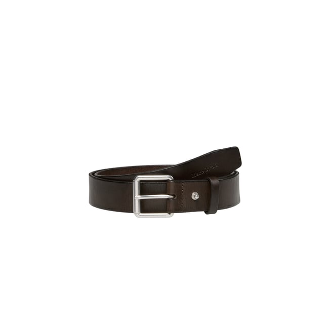 Ceinture en cuir de vache noble marron foncé <span itemprop=