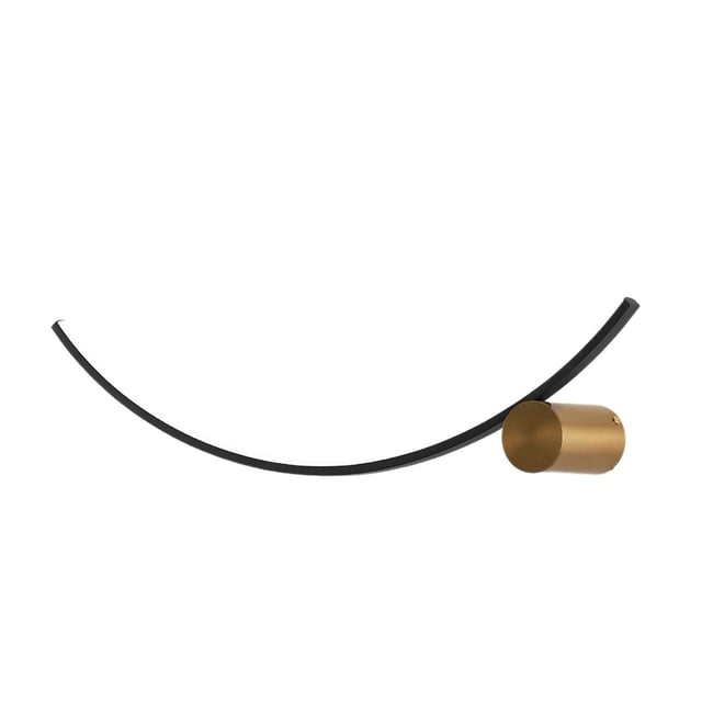 Applique LED contemporaine - CURVA Couleur noir et doré <span itemprop=