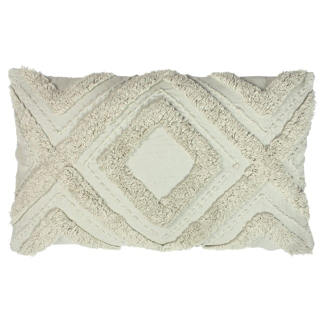 Orson Geometric Tufted Filled Cushion 30x50cm, taupe, FURN.