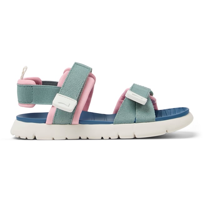 Sandales Oruga vert moyen et gris foncé <span itemprop=