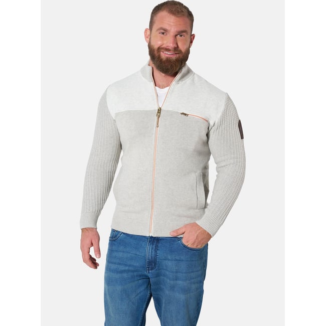Gilet en maille DYRE écru mélange <span itemprop=