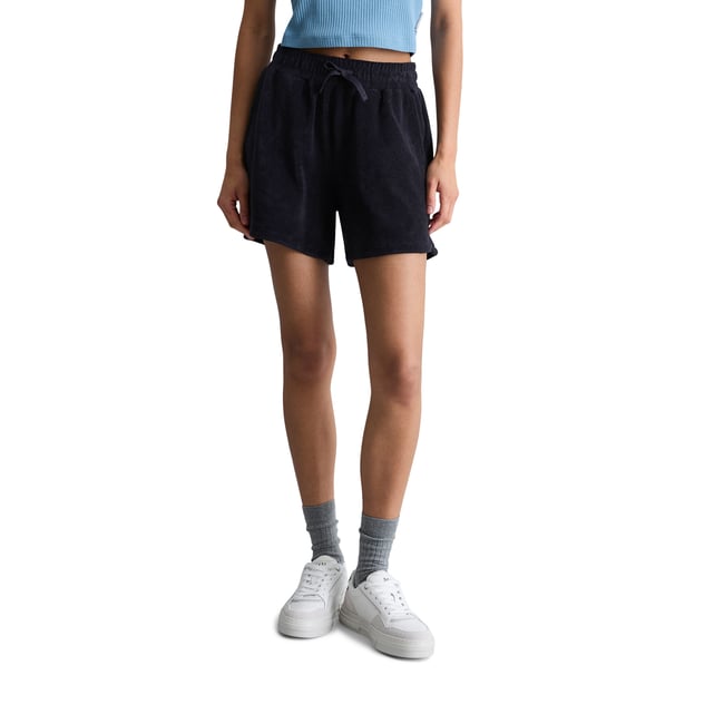 Short en éponge DfC regular en coton organique bleu foncé <span itemprop=