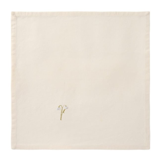 Serviette de table broderie fleur coton  SUMMER VIBES v002227 <span itemprop=