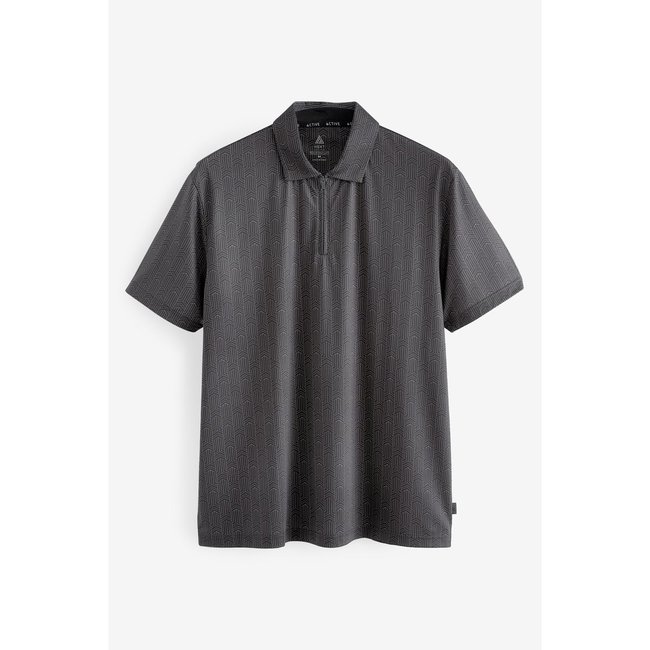 Polo style golf avec imprimé noir <span itemprop=