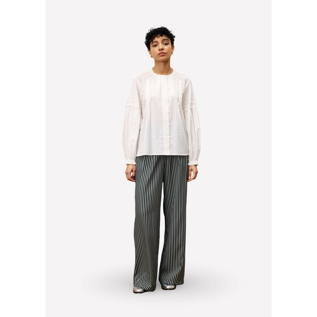 Chemise  en coton DEVI blanc <span itemprop=
