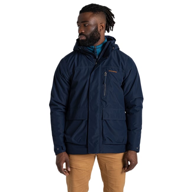 Veste imperméable NATIONAL TRUST PADLEY bleu marine <span itemprop=
