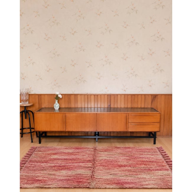 Grande enfilade noire et bois clair Margaret N°507 - Bon état Couleur bois clair <span itemprop=