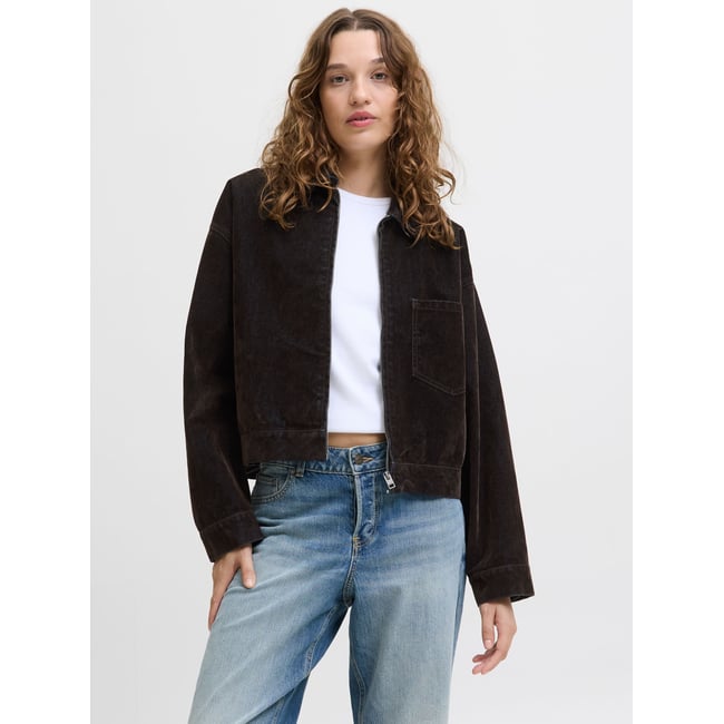 Veste En Jean marron - brown denim <span itemprop=