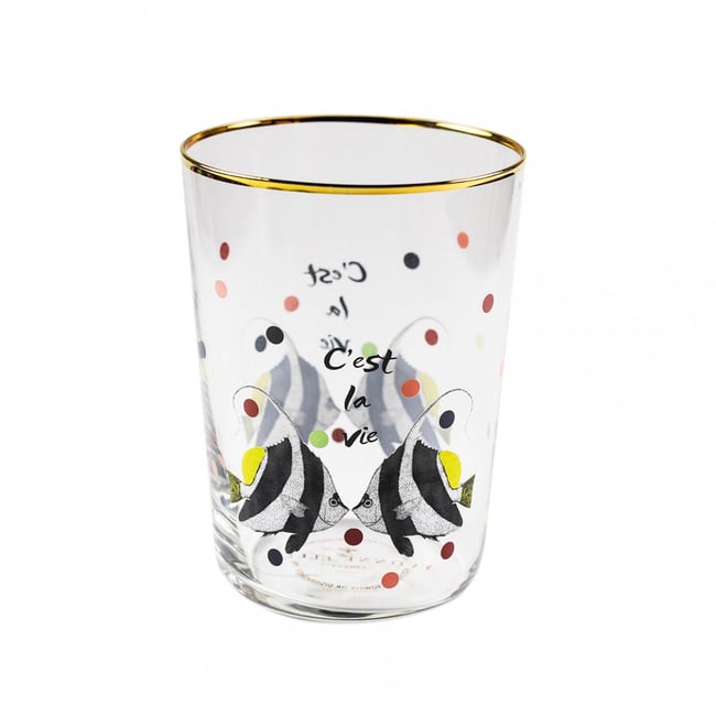 Verre Poisson Couleur v019845 <span itemprop=