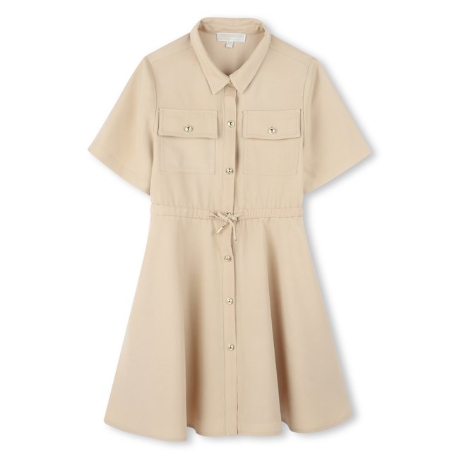 Robe à manches courtes ficelle <span itemprop=