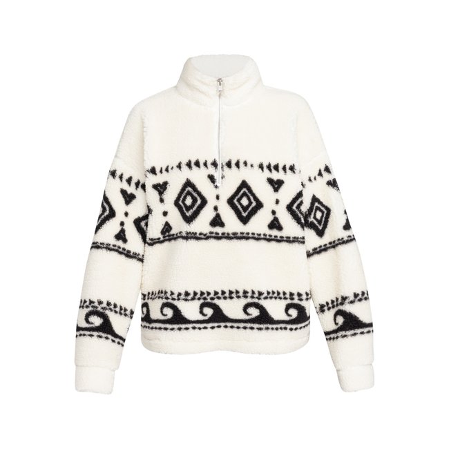 Polaire à demi-zip TREASURE SOUL. blanc egret <span itemprop=