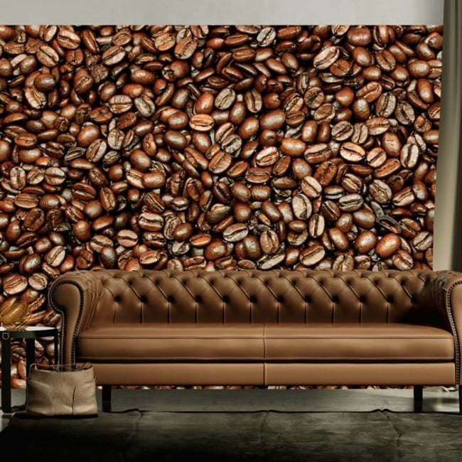 Papier peint intissé panoramique Motifs de cuisine Coffee heaven Couleur multicouleur <span itemprop=
