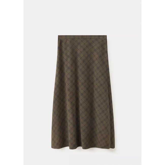 Jupe longue carreaux vert <span itemprop=