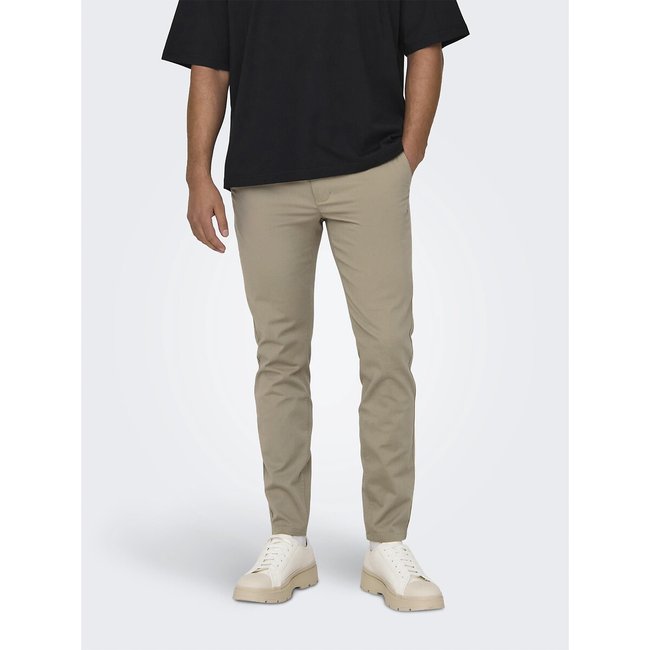 Cotton Slim Fit Chinos, cream, ONLY & SONS