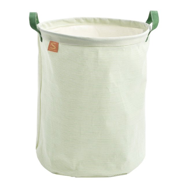 Panier de rangement tissu en coton Couleur vert <span itemprop=