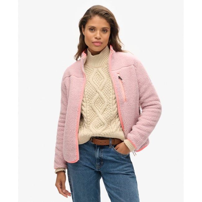 Veste Polaire Sherpa Outdoor rose mat <span itemprop=