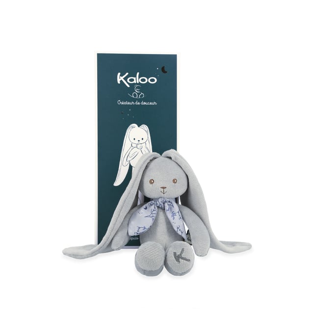 Doudou lapinoo 25 cm bleu <span itemprop=