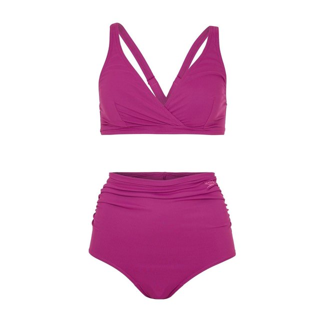 Maillot de bain 2 pièces de grossesse violet <span itemprop=